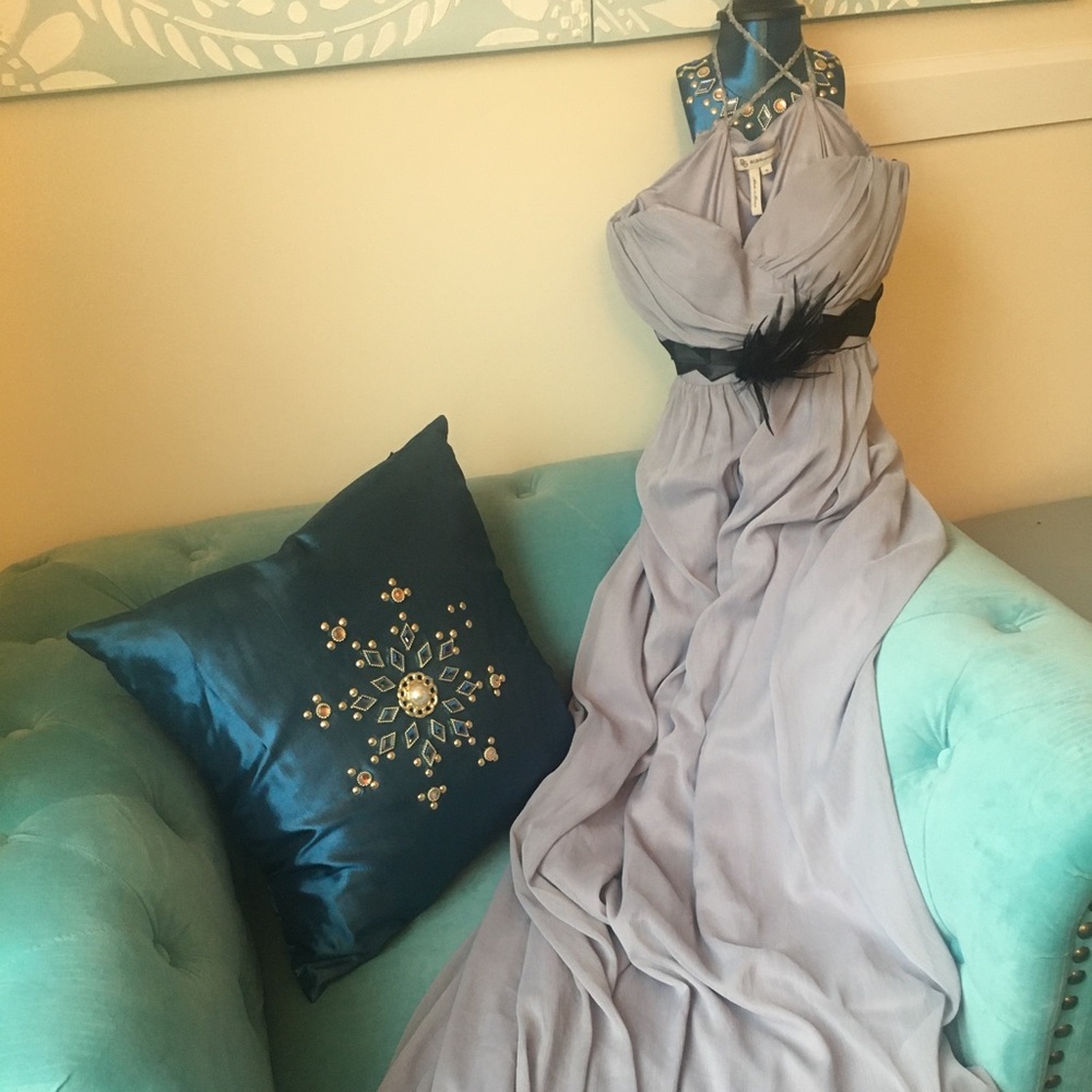 BCBG Blush lavender and black formal dress
